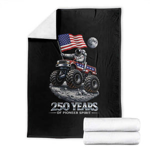 Astronaut 250 Years Of Pioneer Spirit Throw Blanket USA 250th Anniversary