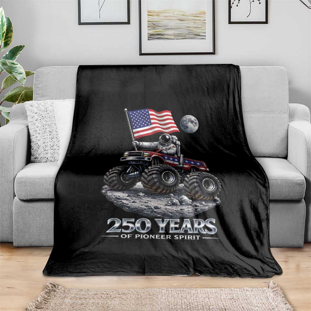 Astronaut 250 Years Of Pioneer Spirit Throw Blanket USA 250th Anniversary