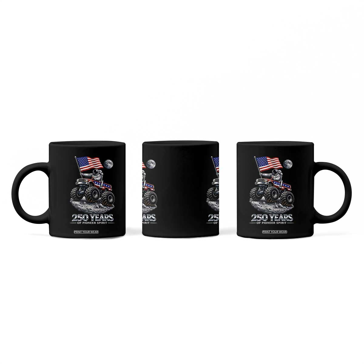 Astronaut 250 Years Of Pioneer Spirit Coffee Mug USA 250th Anniversary TS12 Print Your Wear
