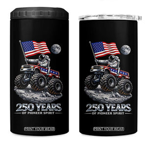 Astronaut 250 Years Of Pioneer Spirit 4 in 1 Can Cooler Tumbler USA 250th Anniversary TS12 One Size: 16 oz Black Print Your Wear
