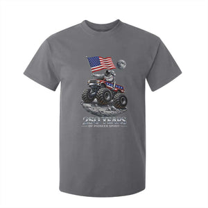 Astronaut 250 Years Of Pioneer Spirit T Shirt For Kid USA 250th Anniversary TS12 Charcoal Print Your Wear