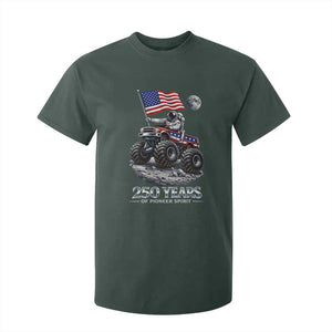 Astronaut 250 Years Of Pioneer Spirit T Shirt For Kid USA 250th Anniversary TS12 Dark Forest Green Print Your Wear