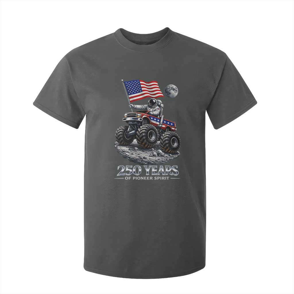 Astronaut 250 Years Of Pioneer Spirit T Shirt For Kid USA 250th Anniversary TS12 Dark Heather Print Your Wear