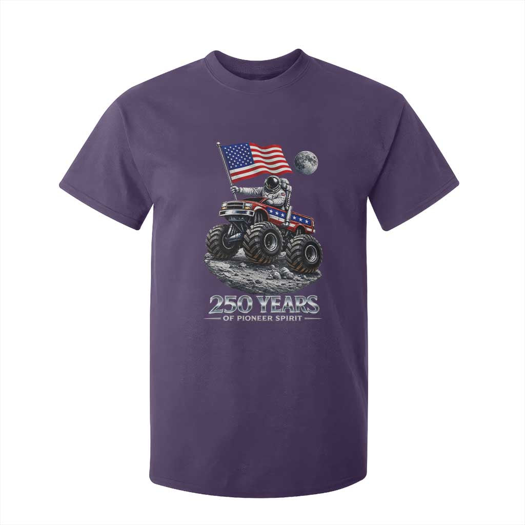 Astronaut 250 Years Of Pioneer Spirit T Shirt For Kid USA 250th Anniversary TS12 Purple Print Your Wear