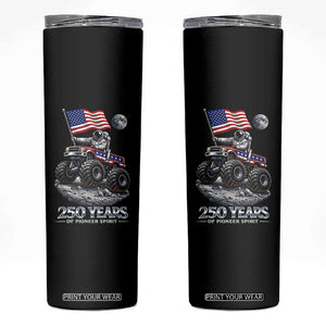 Astronaut 250 Years Of Pioneer Spirit Skinny Tumbler USA 250th Anniversary TS12 Black Print Your Wear