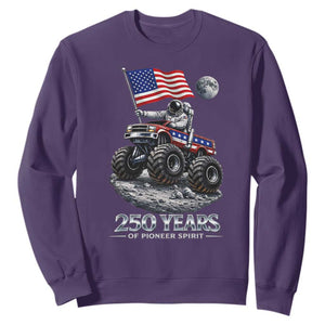Astronaut 250 Years Of Pioneer Spirit Sweatshirt USA 250th Anniversary TS12 Purple Print Your Wear