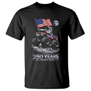 Astronaut 250 Years Of Pioneer Spirit T Shirt USA 250th Anniversary TS12 Black Print Your Wear