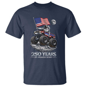 Astronaut 250 Years Of Pioneer Spirit T Shirt USA 250th Anniversary TS12 Navy Print Your Wear