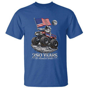 Astronaut 250 Years Of Pioneer Spirit T Shirt USA 250th Anniversary TS12 Royal Blue Print Your Wear