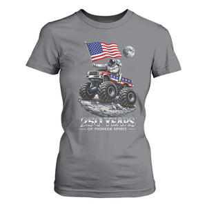 Astronaut 250 Years Of Pioneer Spirit T Shirt For Women USA 250th Anniversary TS12 Charcoal Print Your Wear