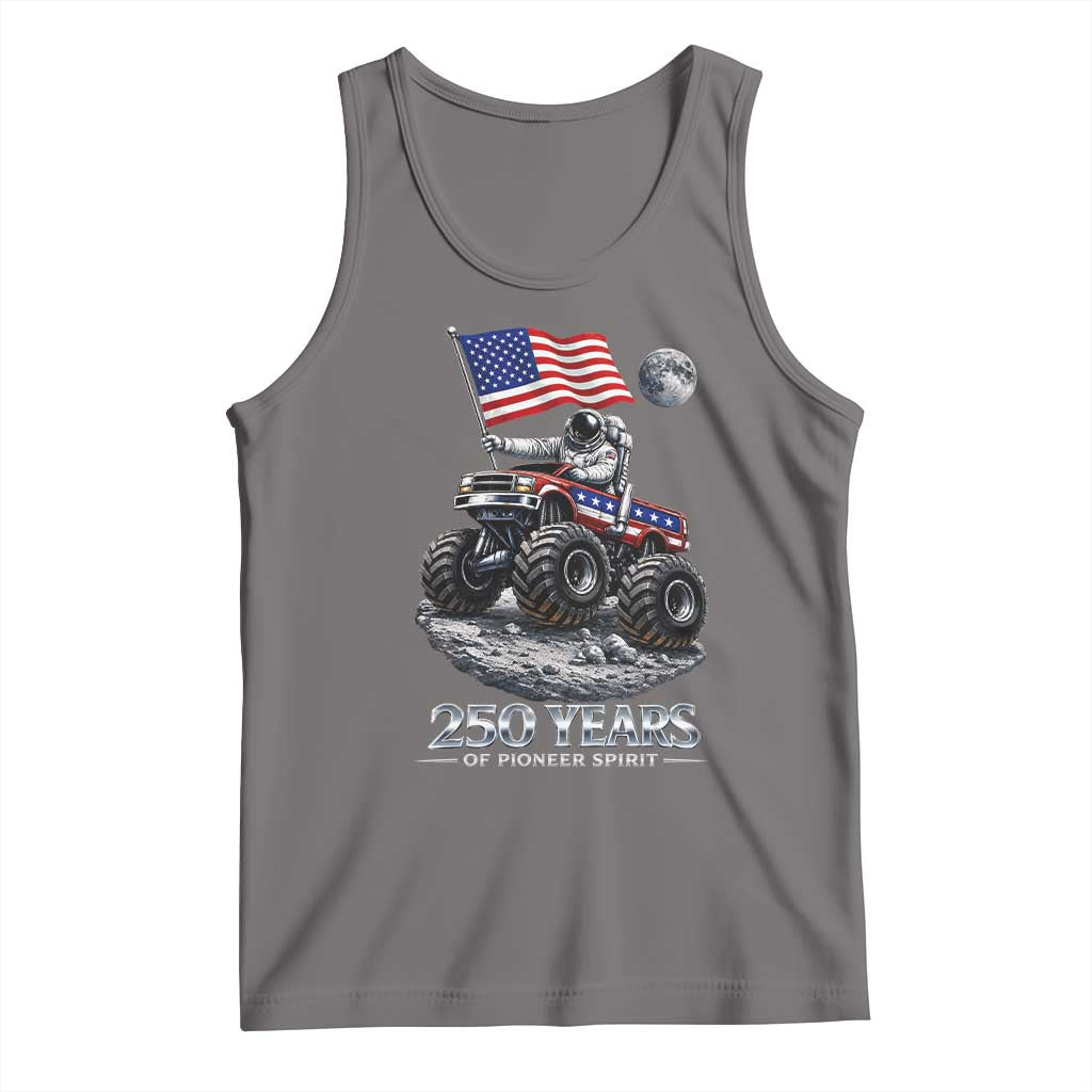 Astronaut 250 Years Of Pioneer Spirit Tank Top USA 250th Anniversary TS12 Deep Heather Print Your Wear