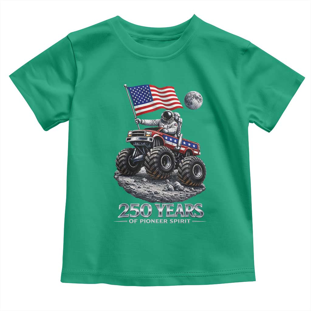 Astronaut 250 Years Of Pioneer Spirit Toddler T Shirt USA 250th Anniversary TS12 Irish Green Print Your Wear