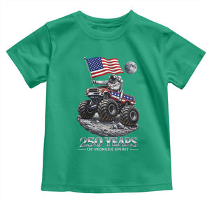 Astronaut 250 Years Of Pioneer Spirit Toddler T Shirt USA 250th Anniversary TS12 Irish Green Print Your Wear