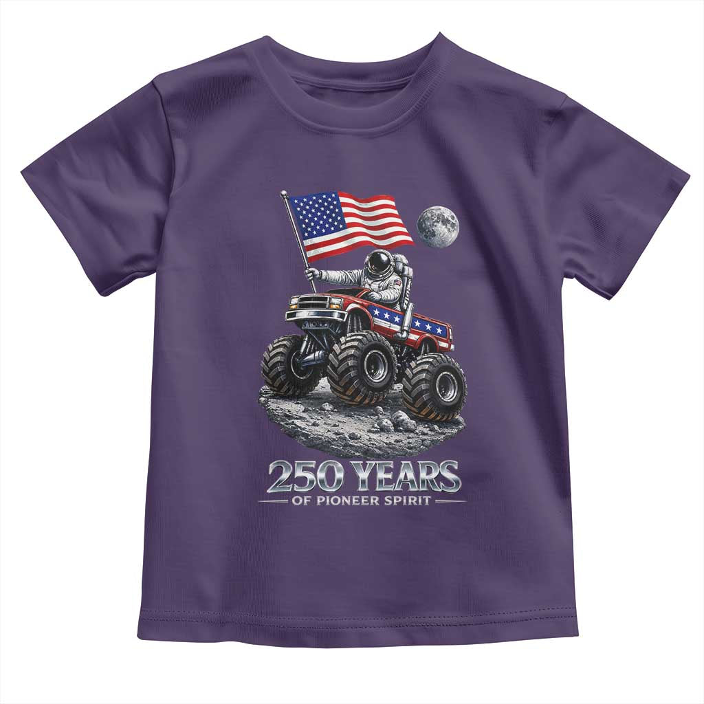 Astronaut 250 Years Of Pioneer Spirit Toddler T Shirt USA 250th Anniversary TS12 Purple Print Your Wear