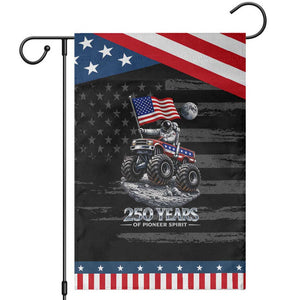 Astronaut 250 Years Of Pioneer Spirit Patriotic Garden Flag USA 250th Anniversary TS12 Distressed Black Blue Print Your Wear