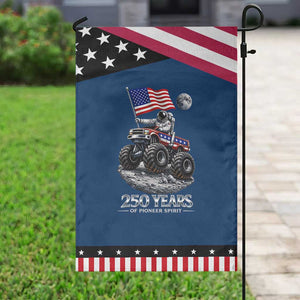 Astronaut 250 Years Of Pioneer Spirit Patriotic Garden Flag USA 250th Anniversary TS12 Classic Blue Black Print Your Wear