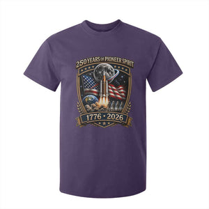Astronaut 250 Years Of Pioneer Spirit T Shirt For Kid Patriotic Astronaut Graphic Gift TS12 Purple Print Your Wear