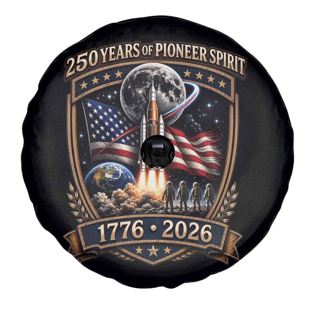 Astronaut 250 Years Of Pioneer Spirit Spare Tire Cover Patriotic Astronaut Graphic Gift TS12 Print Your Wear