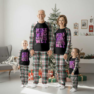 Funny Adult Humor Plaid Pajama Set Mike Who Cheese Wet