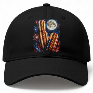 4th Of July Hotdog Fireworks Baseball Cap American Food Lovers