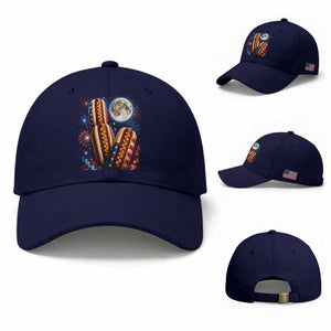 4th Of July Hotdog Fireworks Baseball Cap American Food Lovers
