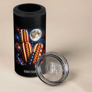 4th Of July Hotdog Fireworks 4 in 1 Can Cooler Tumbler American Food Lovers TS12 Print Your Wear