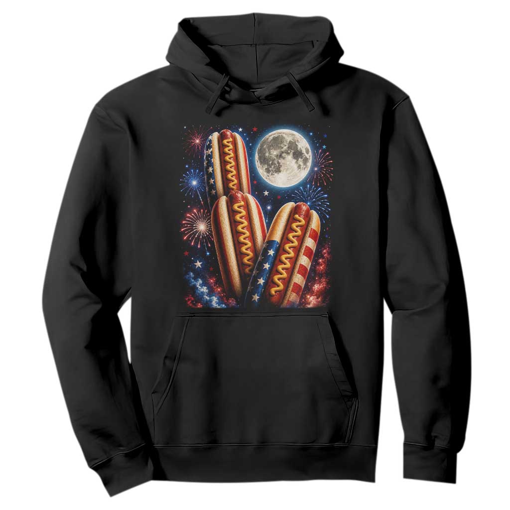 4th Of July Hotdog Fireworks Hoodie American Food Lovers TS12 Black Print Your Wear