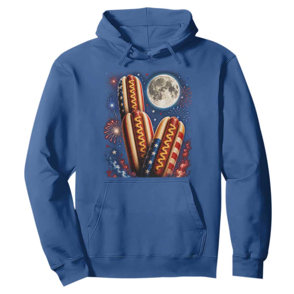 4th Of July Hotdog Fireworks Hoodie American Food Lovers TS12 Royal Blue Print Your Wear