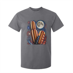 4th Of July Hotdog Fireworks T Shirt For Kid American Food Lovers TS12 Charcoal Print Your Wear