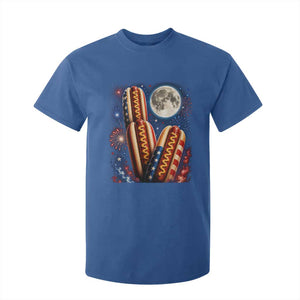 4th Of July Hotdog Fireworks T Shirt For Kid American Food Lovers TS12 Royal Blue Print Your Wear