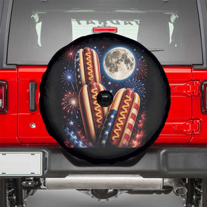 4th Of July Hotdog Fireworks Spare Tire Cover American Food Lovers TS12 Black Print Your Wear