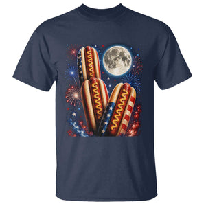 4th Of July Hotdog Fireworks T Shirt American Food Lovers TS12 Navy Print Your Wear