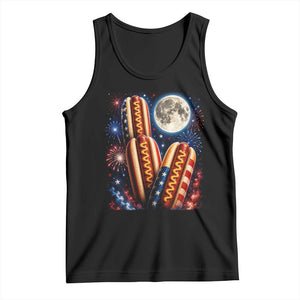 4th Of July Hotdog Fireworks Tank Top American Food Lovers TS12 Black Print Your Wear