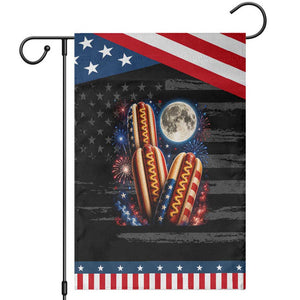 4th Of July Hotdog Fireworks Patriotic Garden Flag American Food Lovers TS12 Distressed Black Blue Print Your Wear