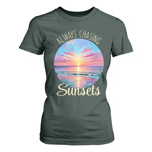 Always Chasing Sunsets T Shirt For Women Summer Vacation Travel Gift