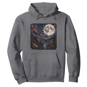 American Flag Dragonfly Patriotic 4th Of July Hoodie TS12 Charcoal Print Your Wear