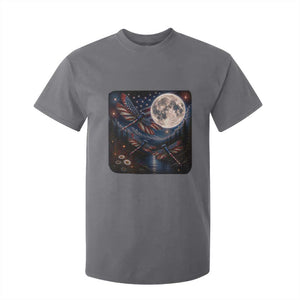 American Flag Dragonfly Patriotic 4th Of July T Shirt For Kid TS12 Charcoal Print Your Wear