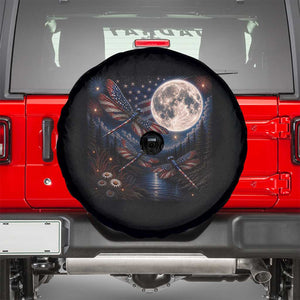 American Flag Dragonfly Patriotic 4th Of July Spare Tire Cover TS12 Black Print Your Wear