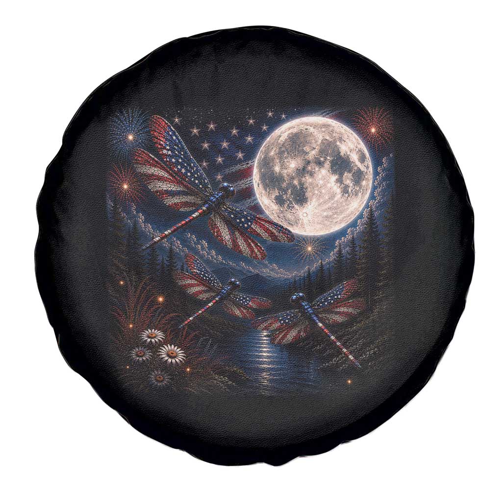 American Flag Dragonfly Patriotic 4th Of July Spare Tire Cover TS12 Print Your Wear