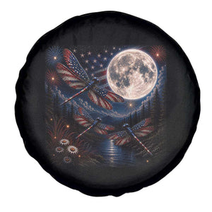 American Flag Dragonfly Patriotic 4th Of July Spare Tire Cover TS12 Print Your Wear