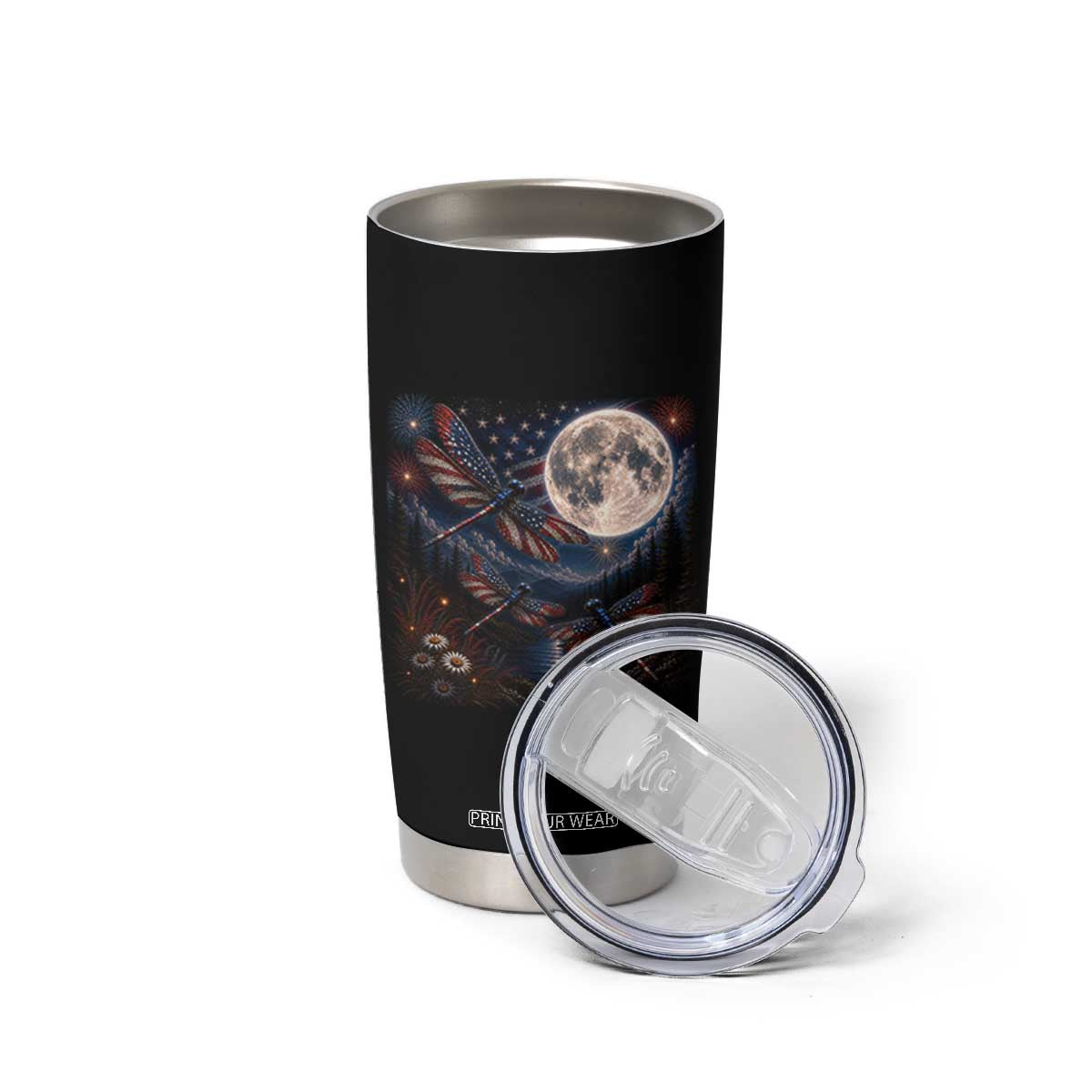 American Flag Dragonfly Patriotic 4th Of July Tumbler Cup TS12 Print Your Wear