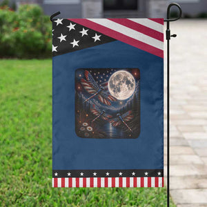 Red White And Blue Dragonfly Patriotic Garden Flag 4th Of July Nature Lover Gift TS12 Classic Blue Black Print Your Wear