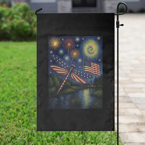 Patriotic Dragonfly Starry Night Swirls Garden Flag Nature Lovers TS12 Print Your Wear