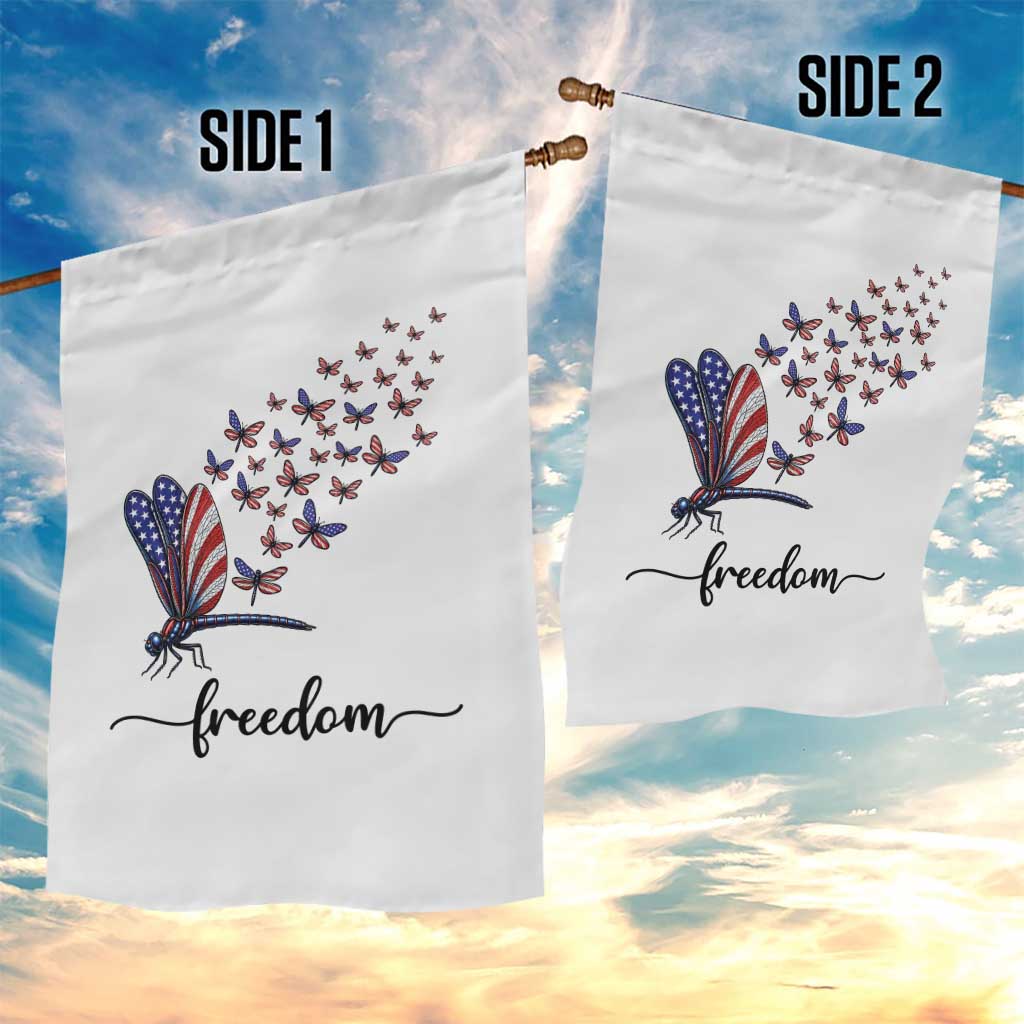 Freedom Dragonfly American Flag 4th Of July Garden Flag Patriotic Nature Lover Graphic TS12 Print Your Wear