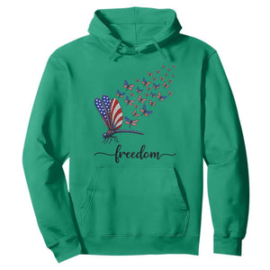 Freedom Dragonfly American Flag 4th Of July Hoodie Patriotic Nature Lover Graphic TS12 Irish Green Print Your Wear