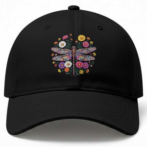 Boho Floral Spring Dragonfly Baseball Cap Colorful Mosaic Insect TS12 Print Your Wear
