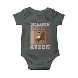 African American Cowgirl Baby Onesie Melanin Rodeo Queen Western Country TS12 Dark Heather Print Your Wear
