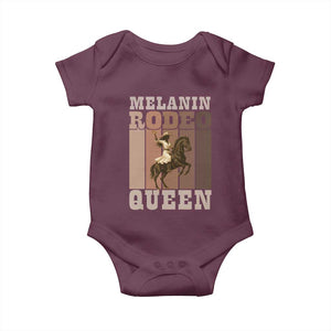 African American Cowgirl Baby Onesie Melanin Rodeo Queen Western Country TS12 Maroon Print Your Wear