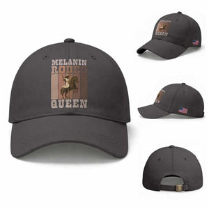 African American Cowgirl Baseball Cap Melanin Rodeo Queen Western Country TS12 Baseball Cap Universal Fit Dark Gray Print Your Wear