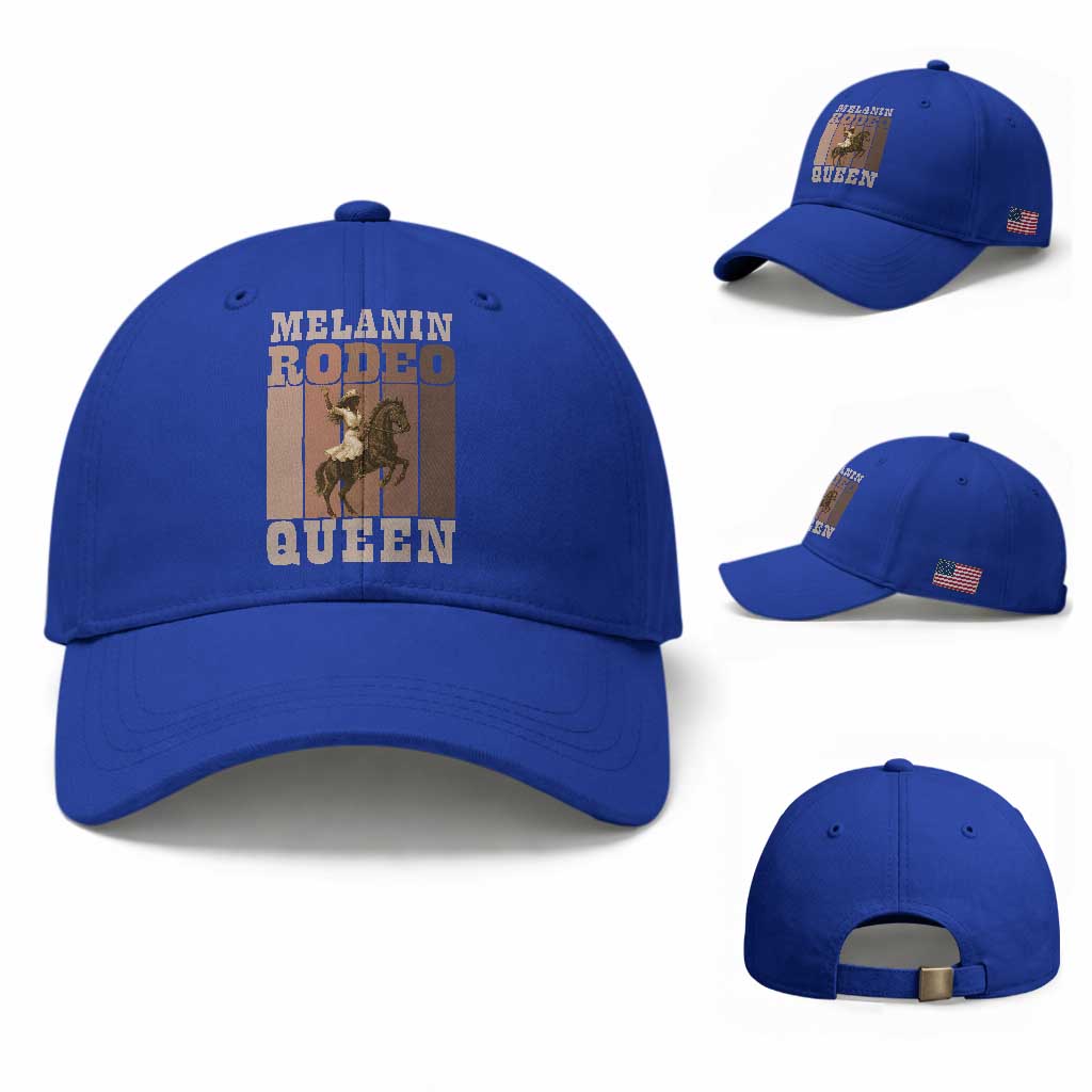 African American Cowgirl Baseball Cap Melanin Rodeo Queen Western Country TS12 Baseball Cap Universal Fit Royal Blue Print Your Wear
